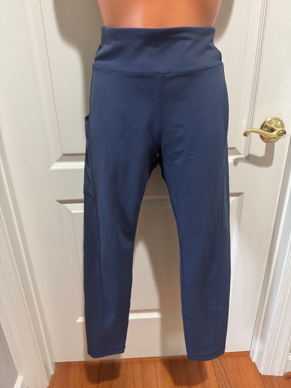 COLUMBIA Boundless Trek Pull On Leggings Ankle Length Blue L Large $70 EUC KL
